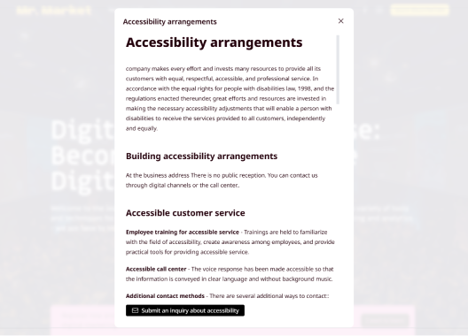 Personal accessibility statement